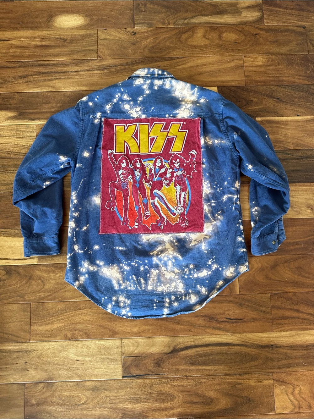 Lands End Custom KISS Band Flannel Large